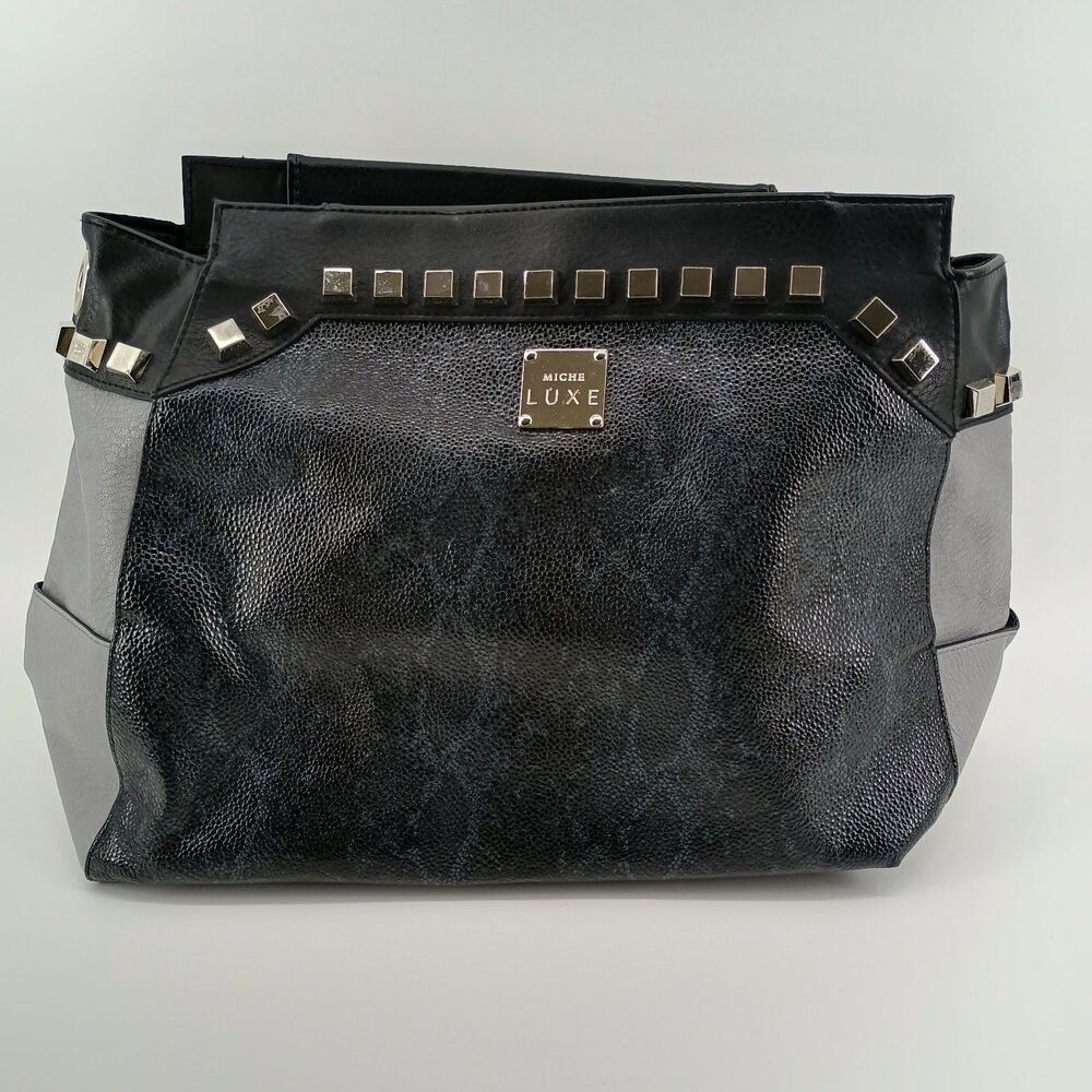 Retired Miche Calgary Luxe Prima Black Grey  Shell Only Rocker Chic Snake